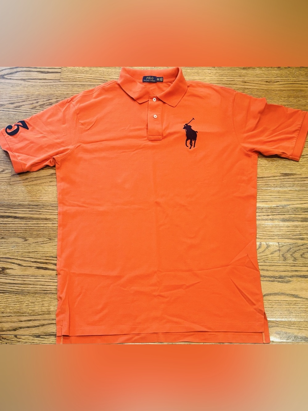 Polo Ralph Lauren Big Pony Mesh Polo Shirt Orange 2XL